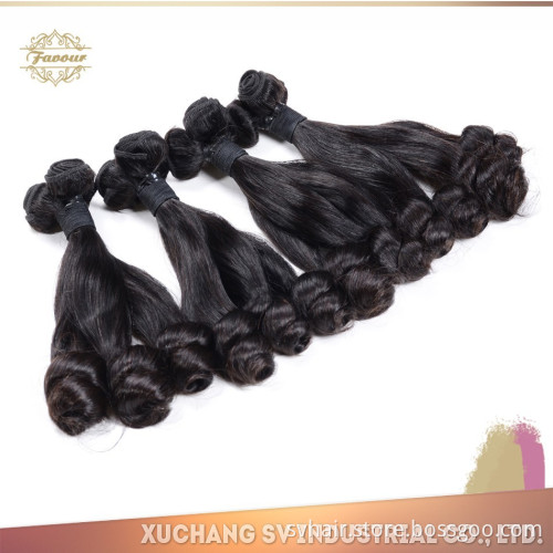 top quality Malaysian unprocessed human virgin remy hair bouncy curls indian aunty funmi hair